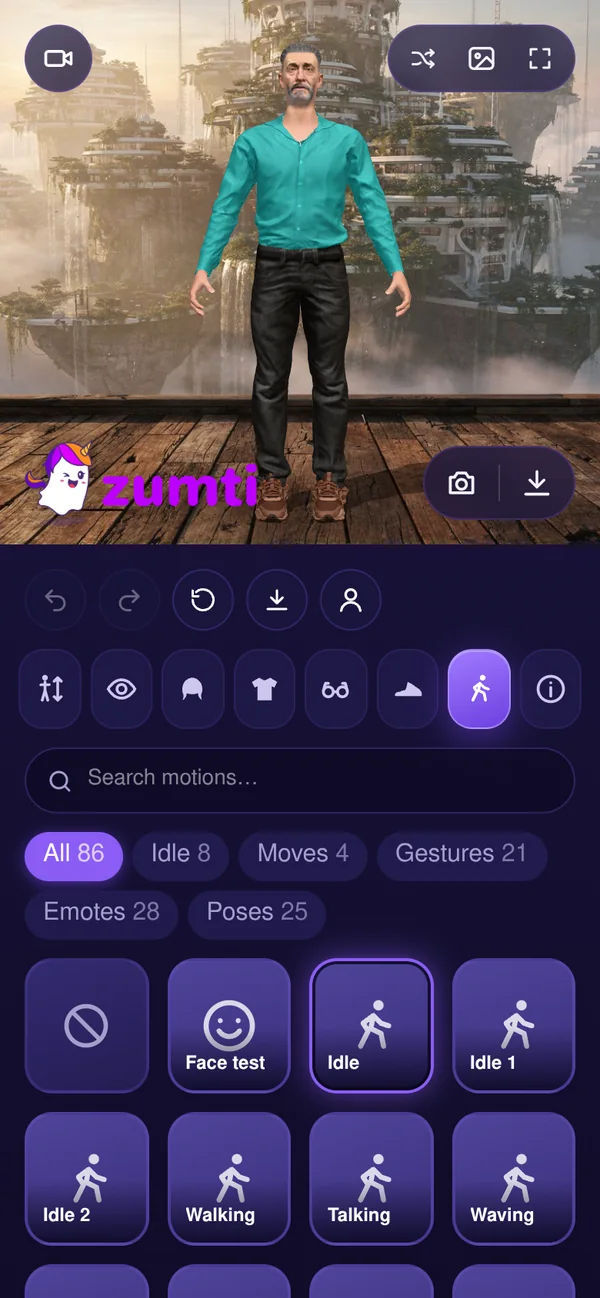 Picking an animation on a phone